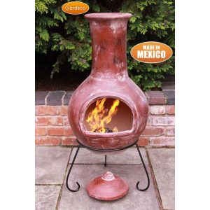 Azteca Xl Mexican Chimenea In Grey Patio Life