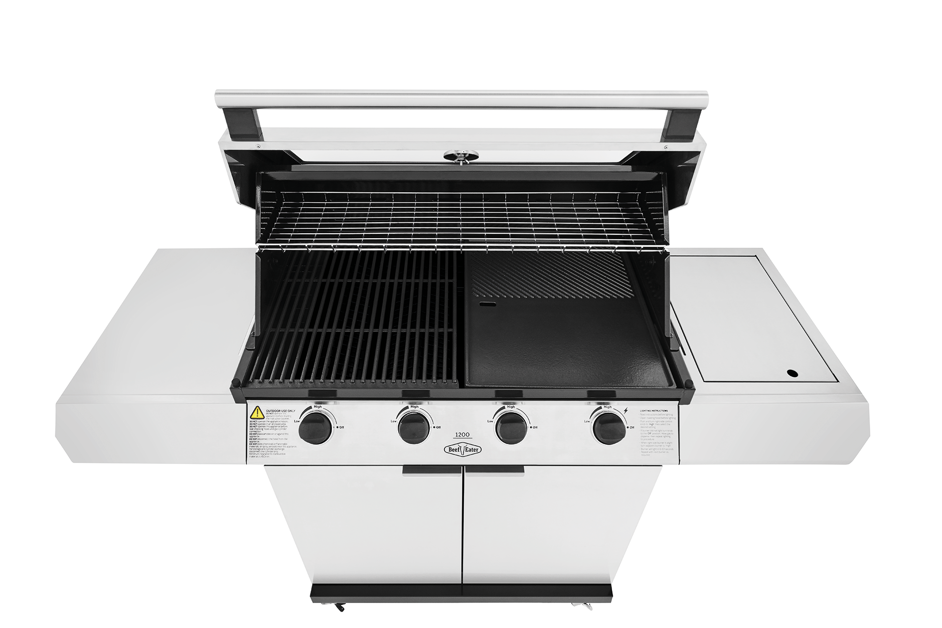 1200S Series - 4 Burner BBQ & Side Burner Trolley - Image 3