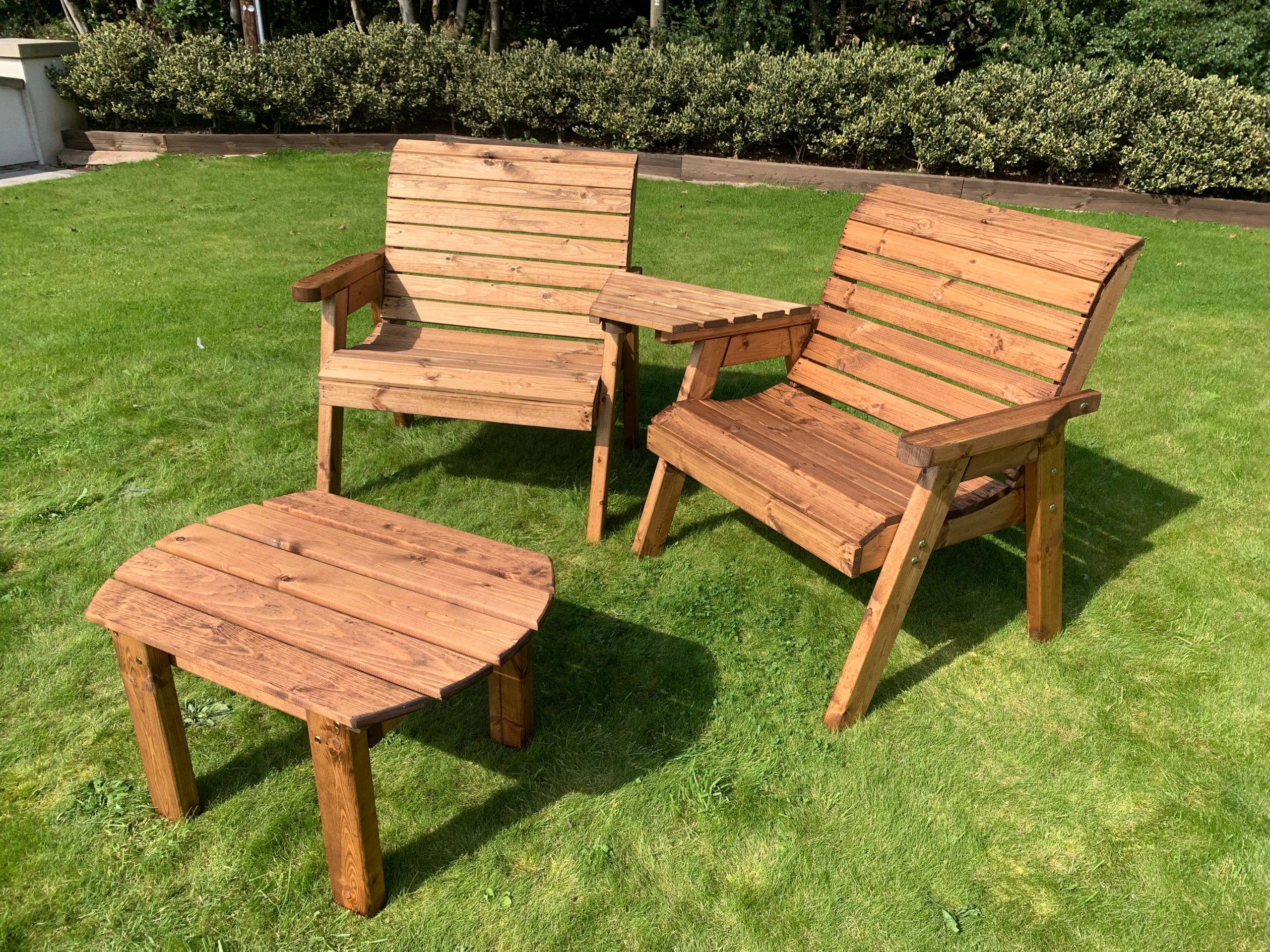 HB187 - Grand Twin Set Angled With Coffee Table - Image 2