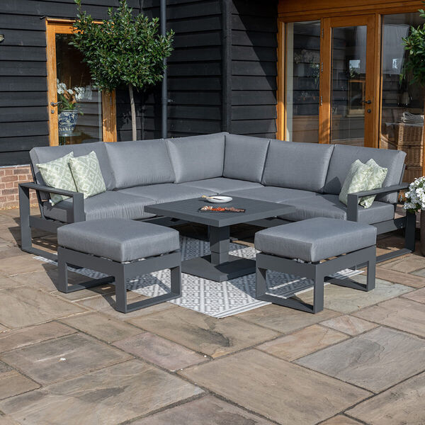 Amalfi Small Corner Dining with Square Rising Table