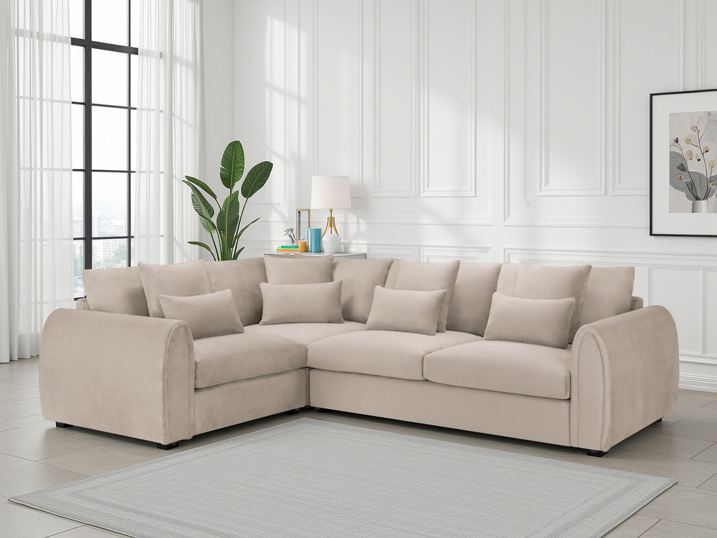 Mirabel Sofa Mocha Left Hand Facing Corner