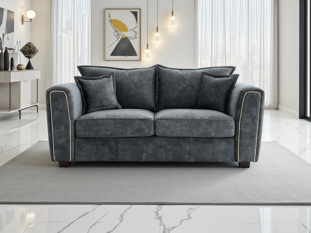 Serena Sofa Black 2 Seater