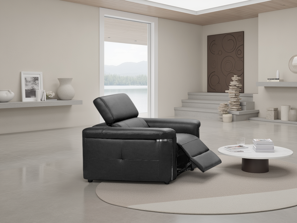 Somerville Electric Recliner Sofa Black Armchair