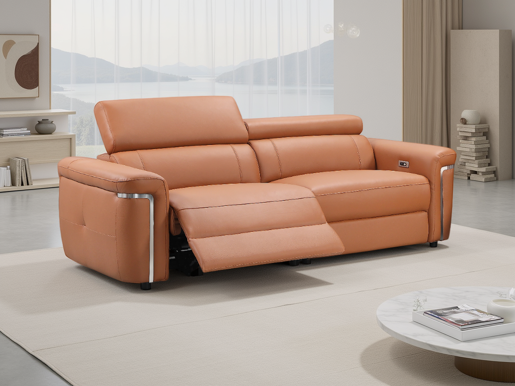 Somerville Electric Recliner Sofa Tan 3 Seater