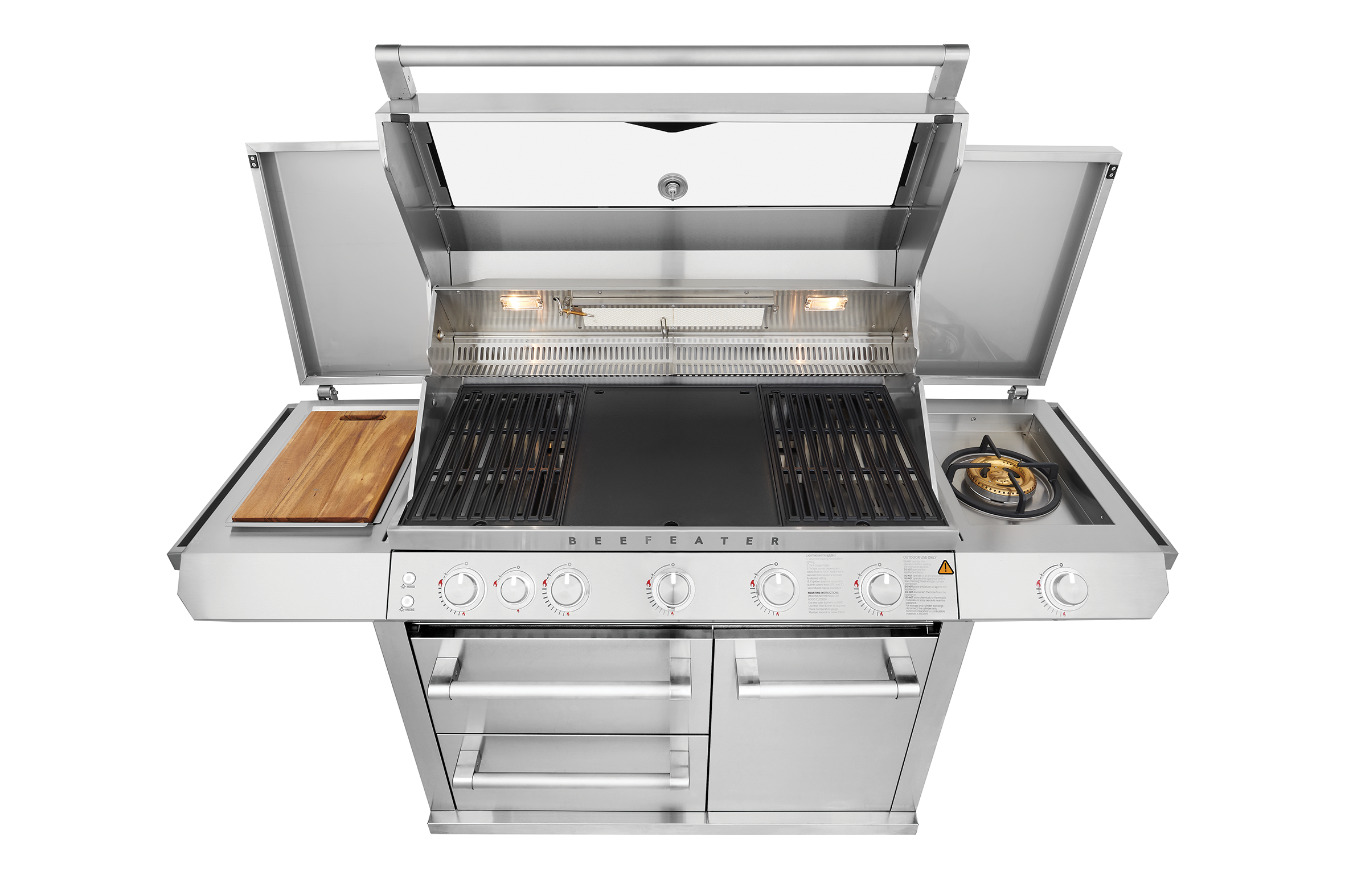 7000 Series Premium 5 Burner BBQ & Side Burner Trolley - Image 4