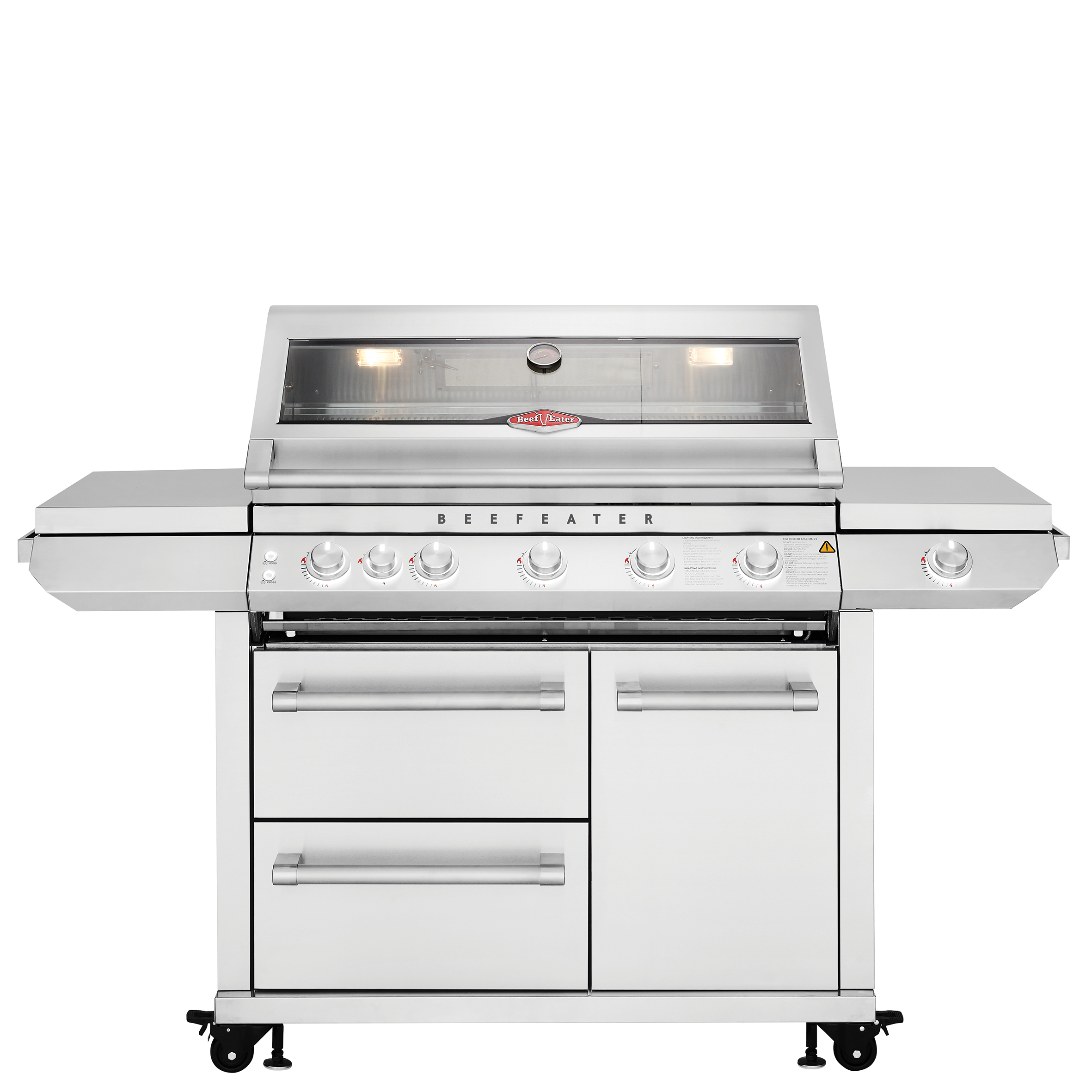 7000 Series Premium 5 Burner BBQ & Side Burner Trolley - Image 2