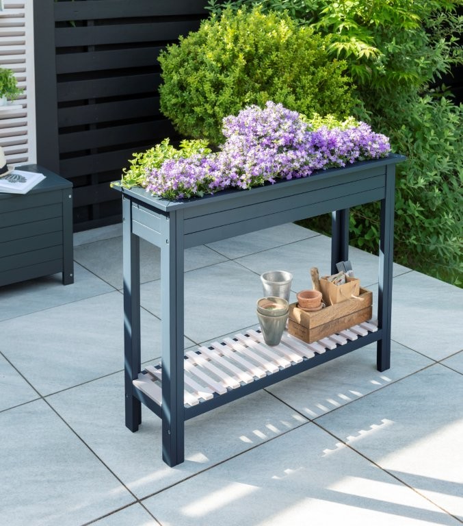 High Planter with Zinc Tray