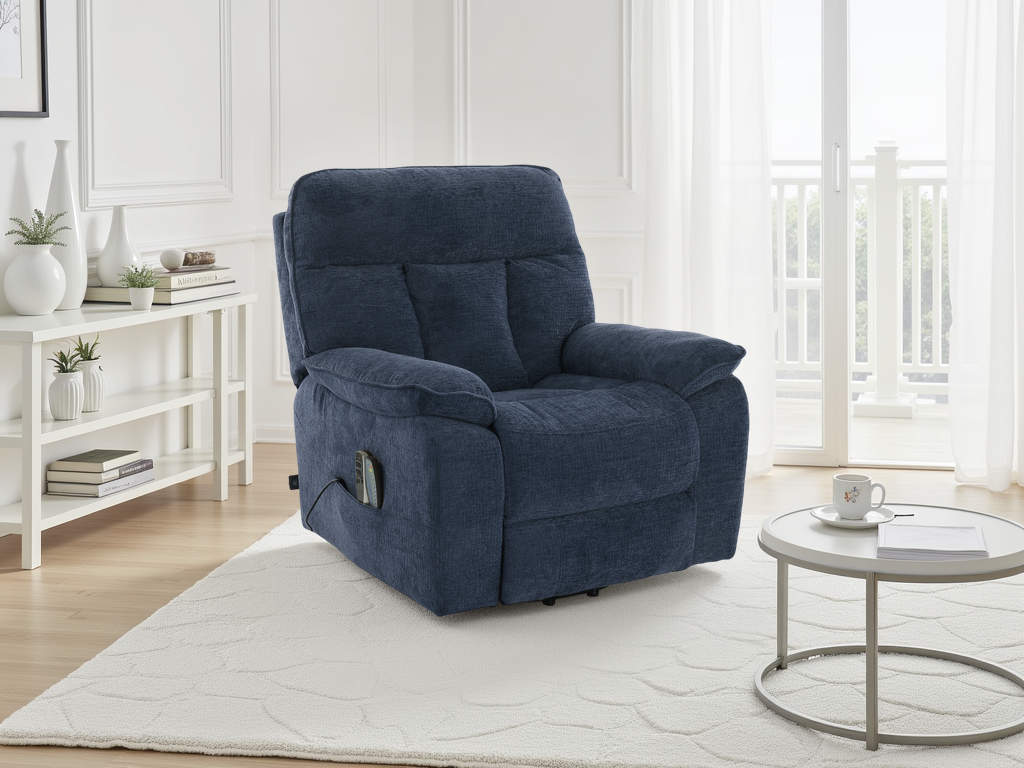 Cornwall Rise and Recline Massage Chair Blue