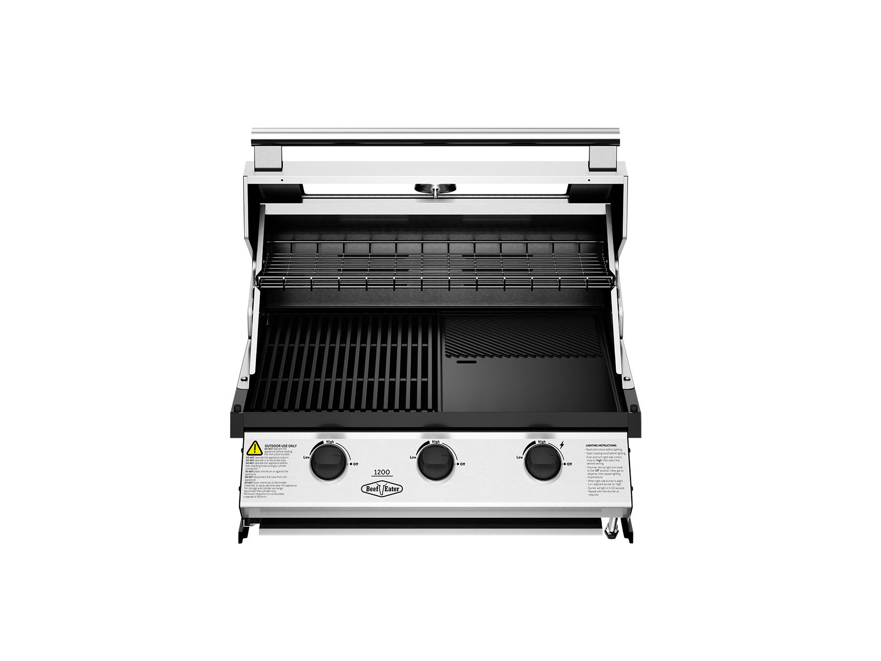 1200S Series - 3 Burner Built-In BBQ