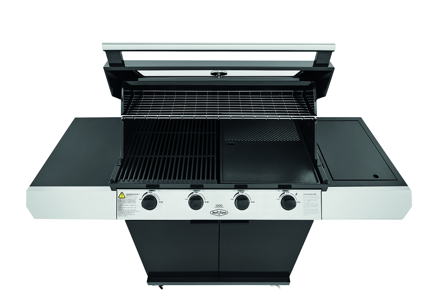 1200E Series - 4 Burner BBQ & Side Burner Trolley