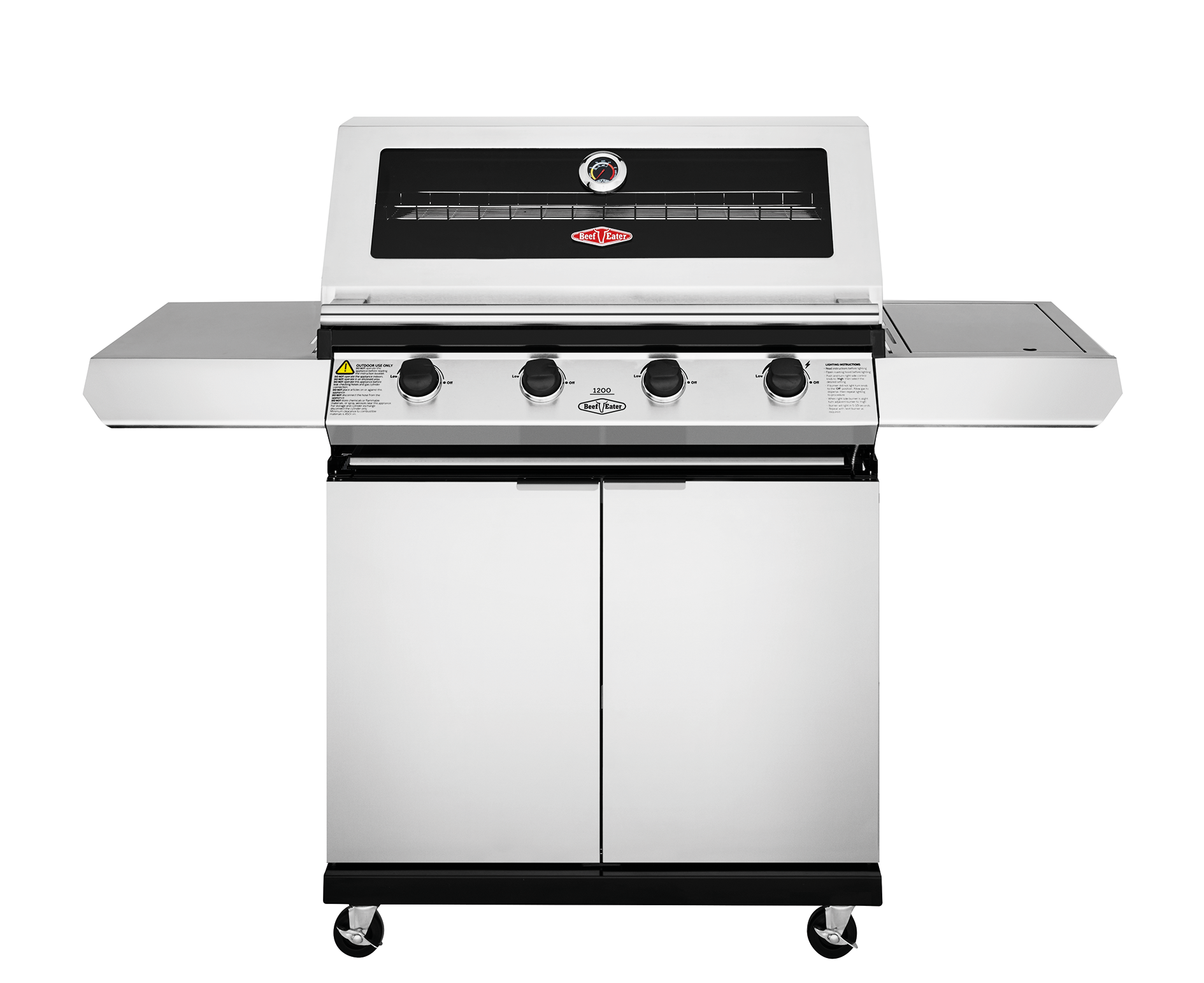1200S Series - 4 Burner BBQ & Side Burner Trolley