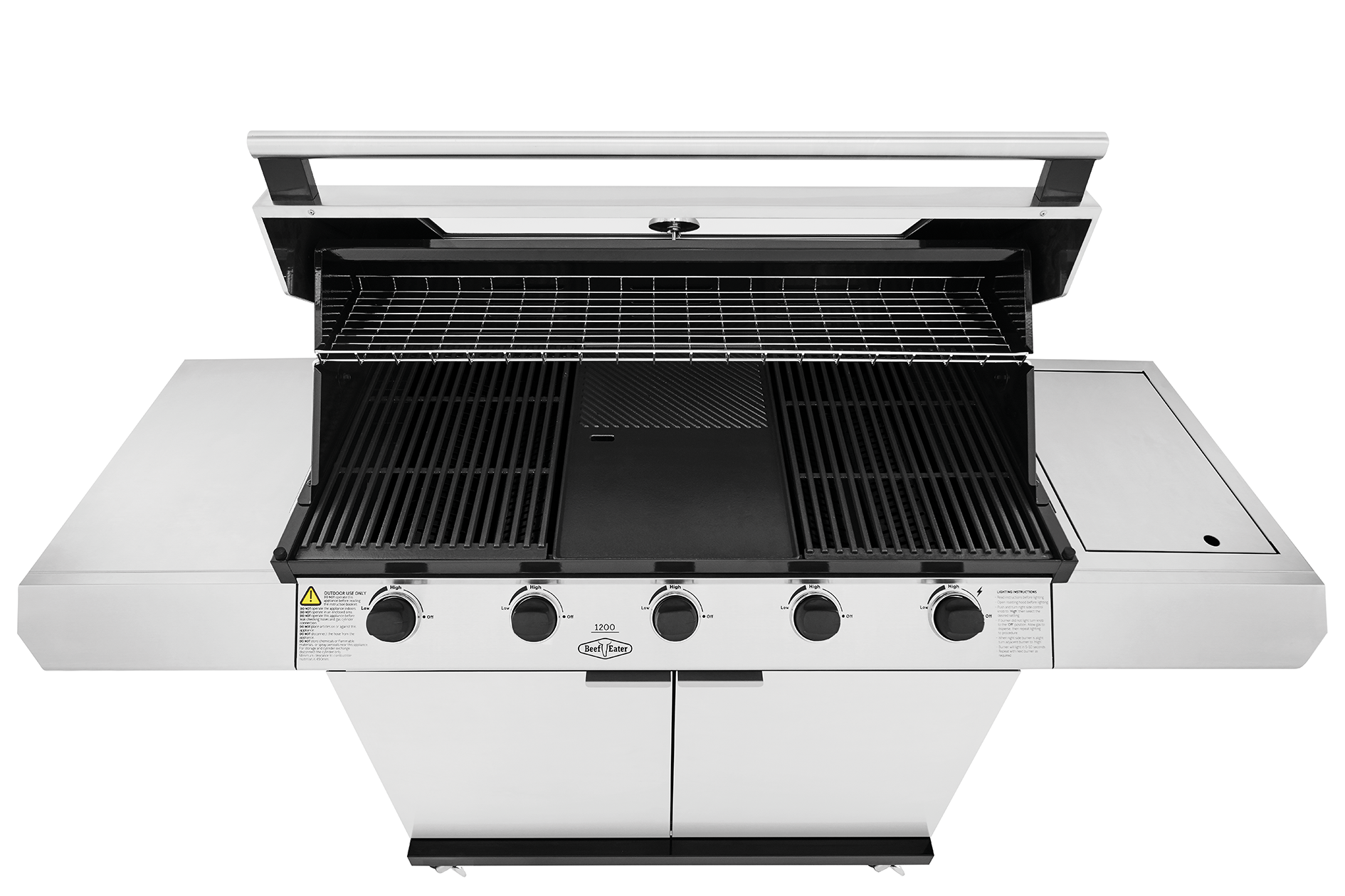 1200S Series - 5 Burner BBQ & Side Burner Trolley