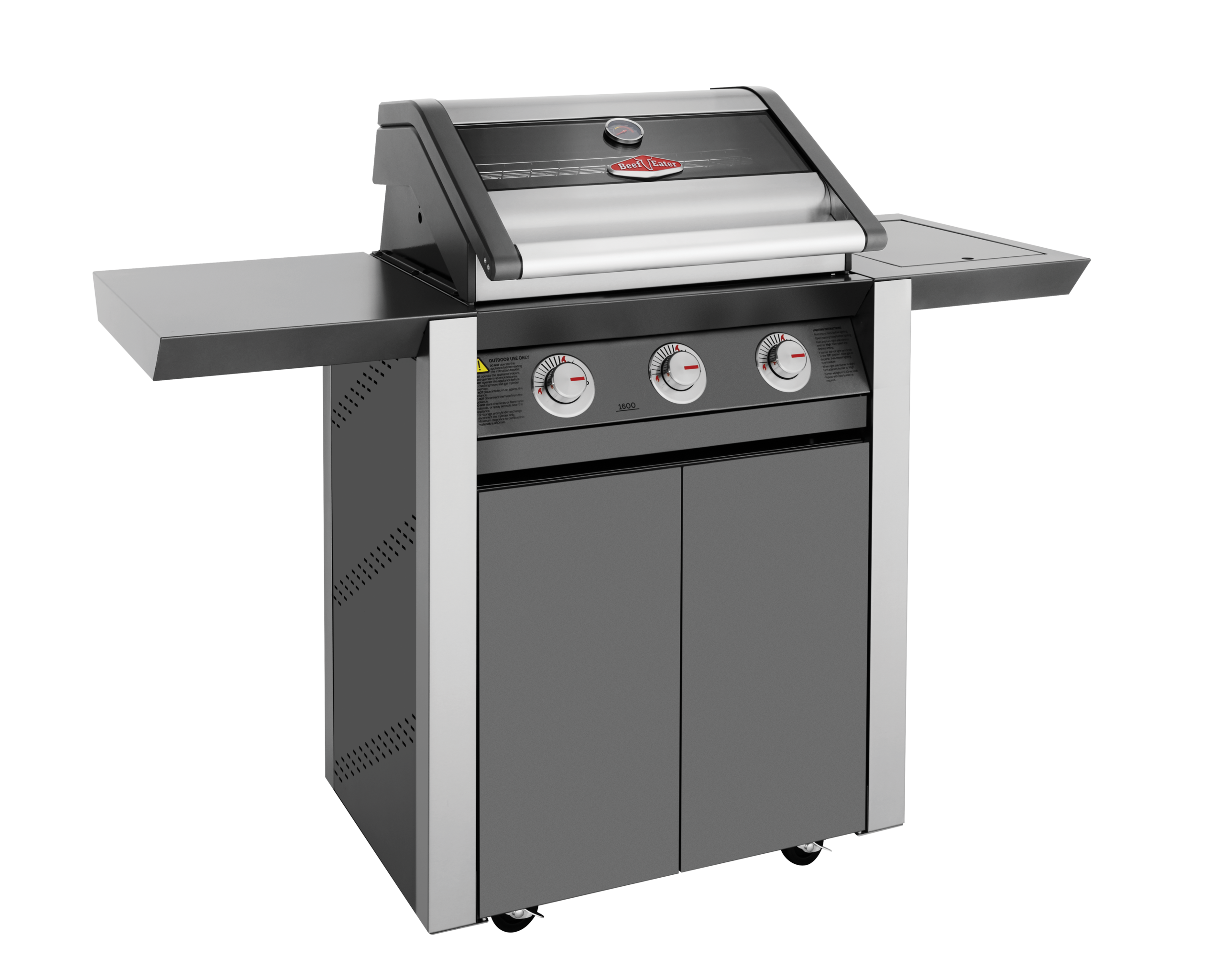 1600E Series - 3 Burner BBQ & Side Burner Trolley