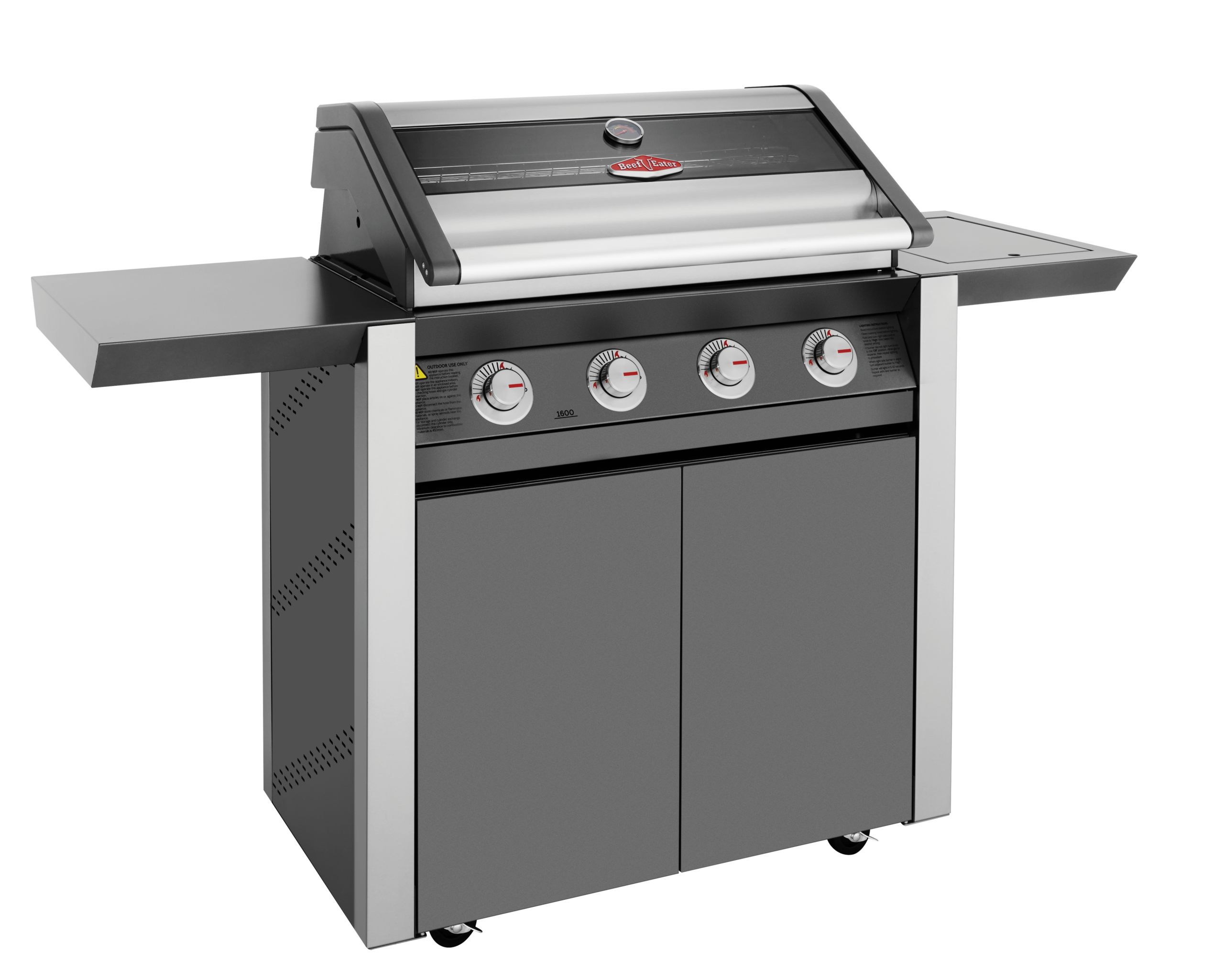 1600E Series - 4 Burner BBQ & Side Burner Trolley