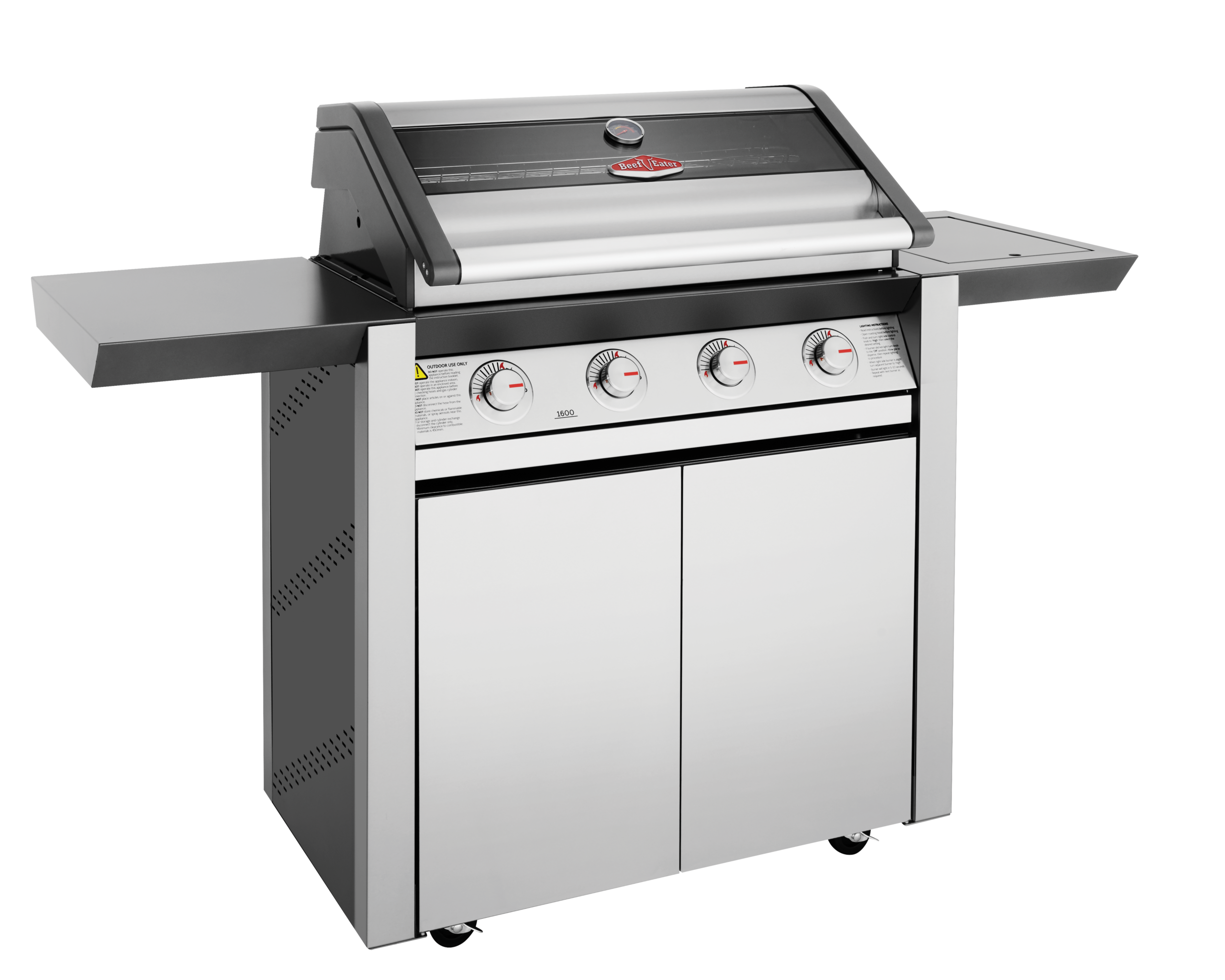 1600S Series - 4 Burner BBQ & Side Burner Trolley