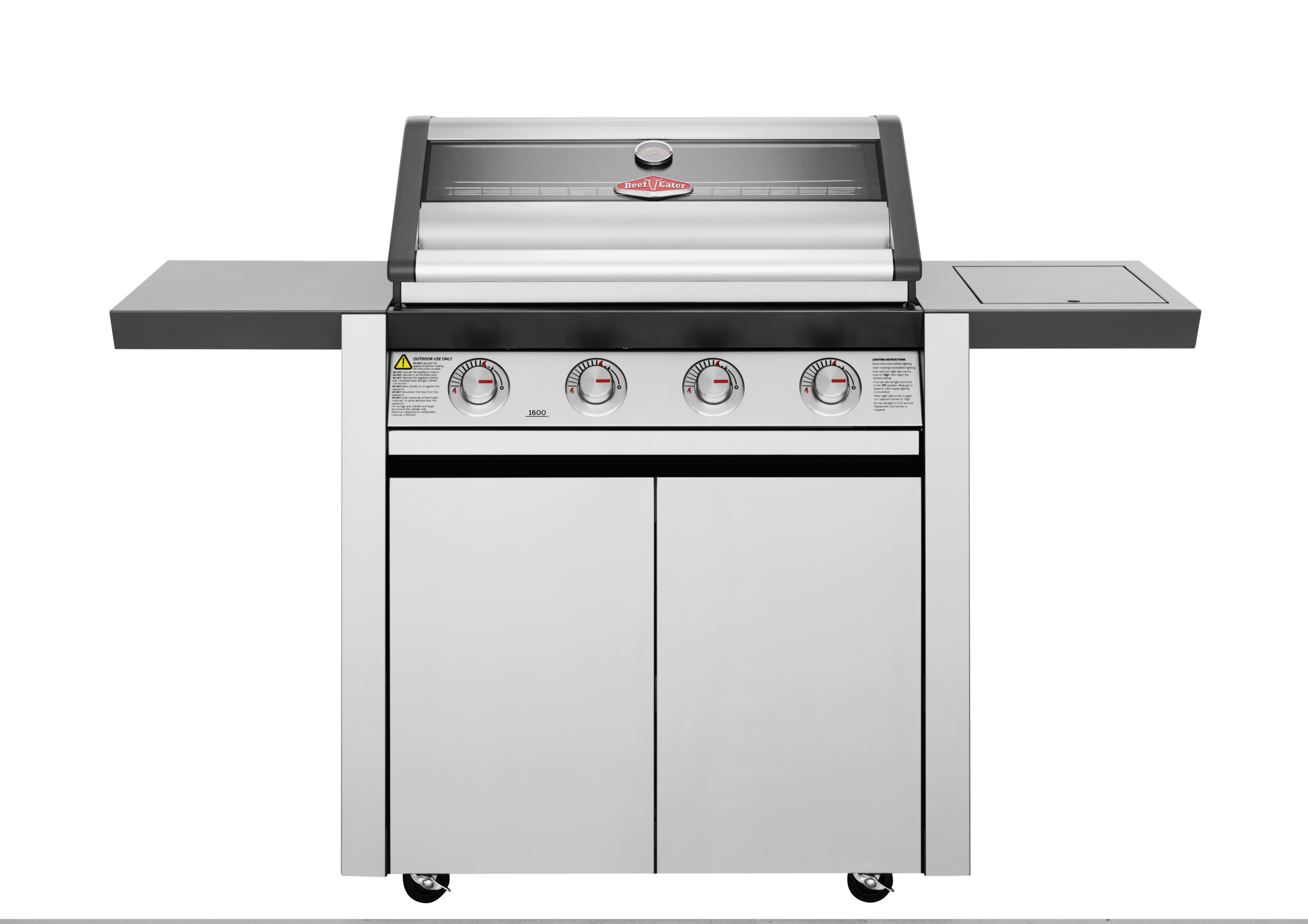 1600S Series - 4 Burner BBQ & Side Burner Trolley - Image 2
