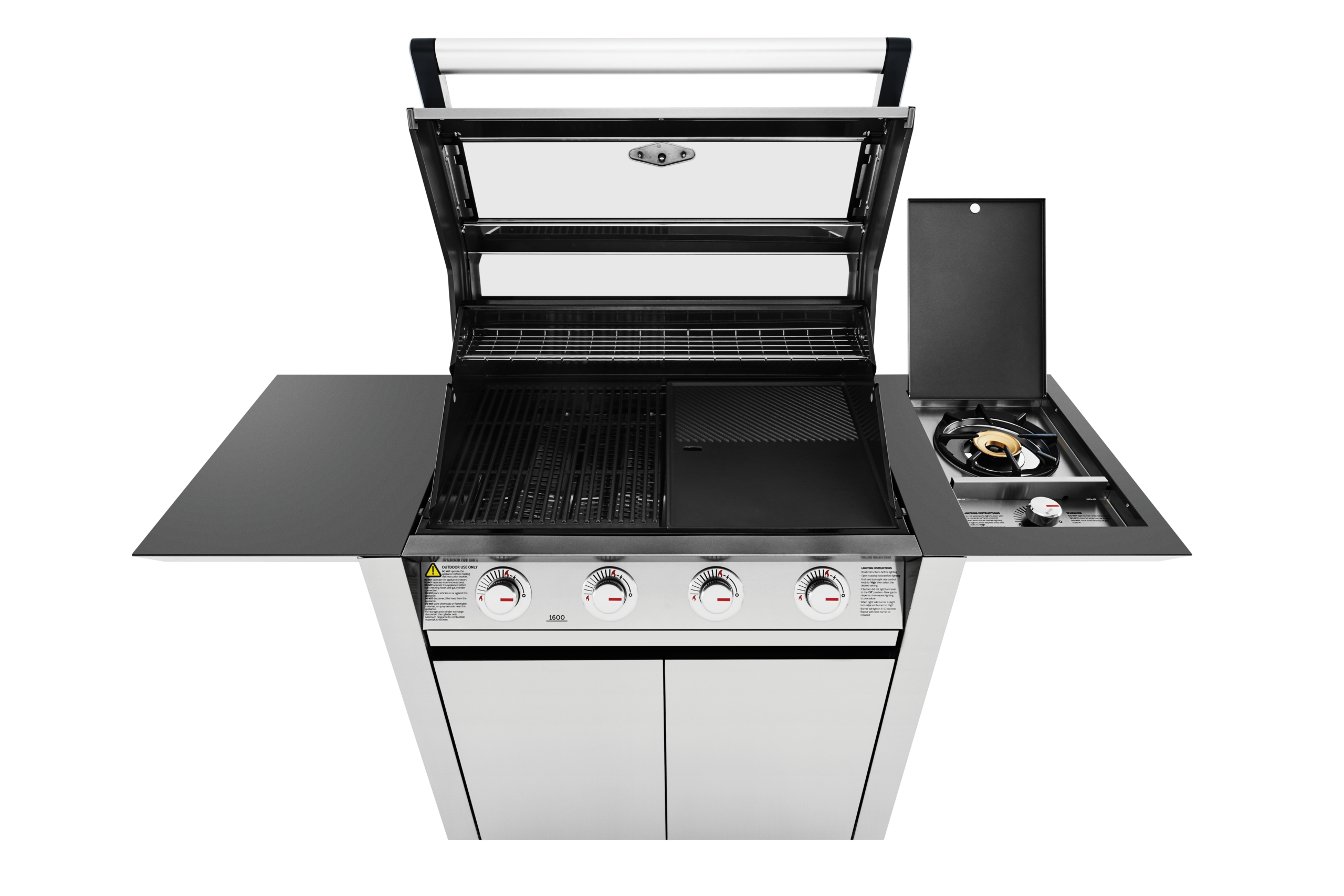 1600S Series - 4 Burner BBQ & Side Burner Trolley - Image 4