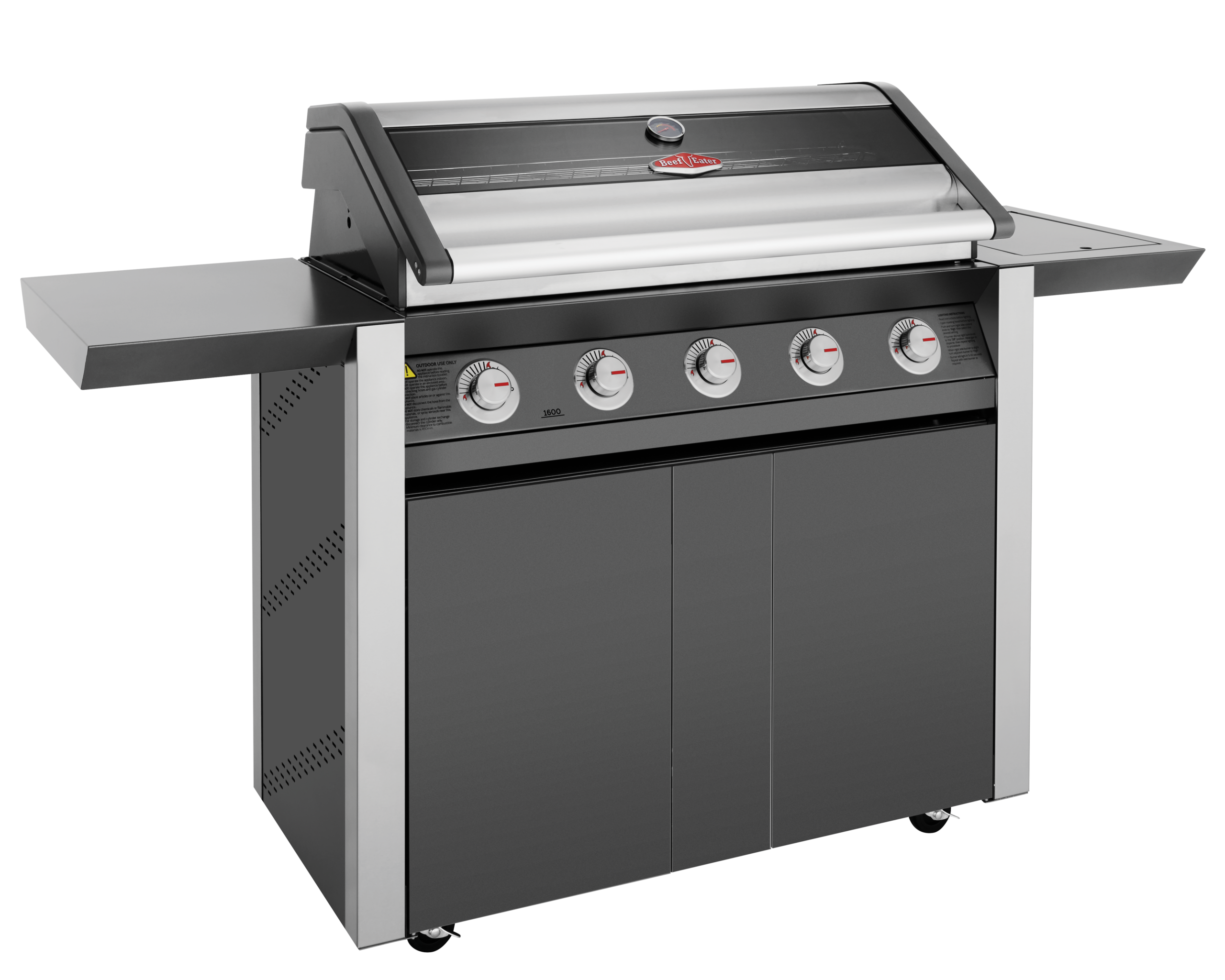 1600E Series - 5 Burner BBQ & Side Burner Trolley
