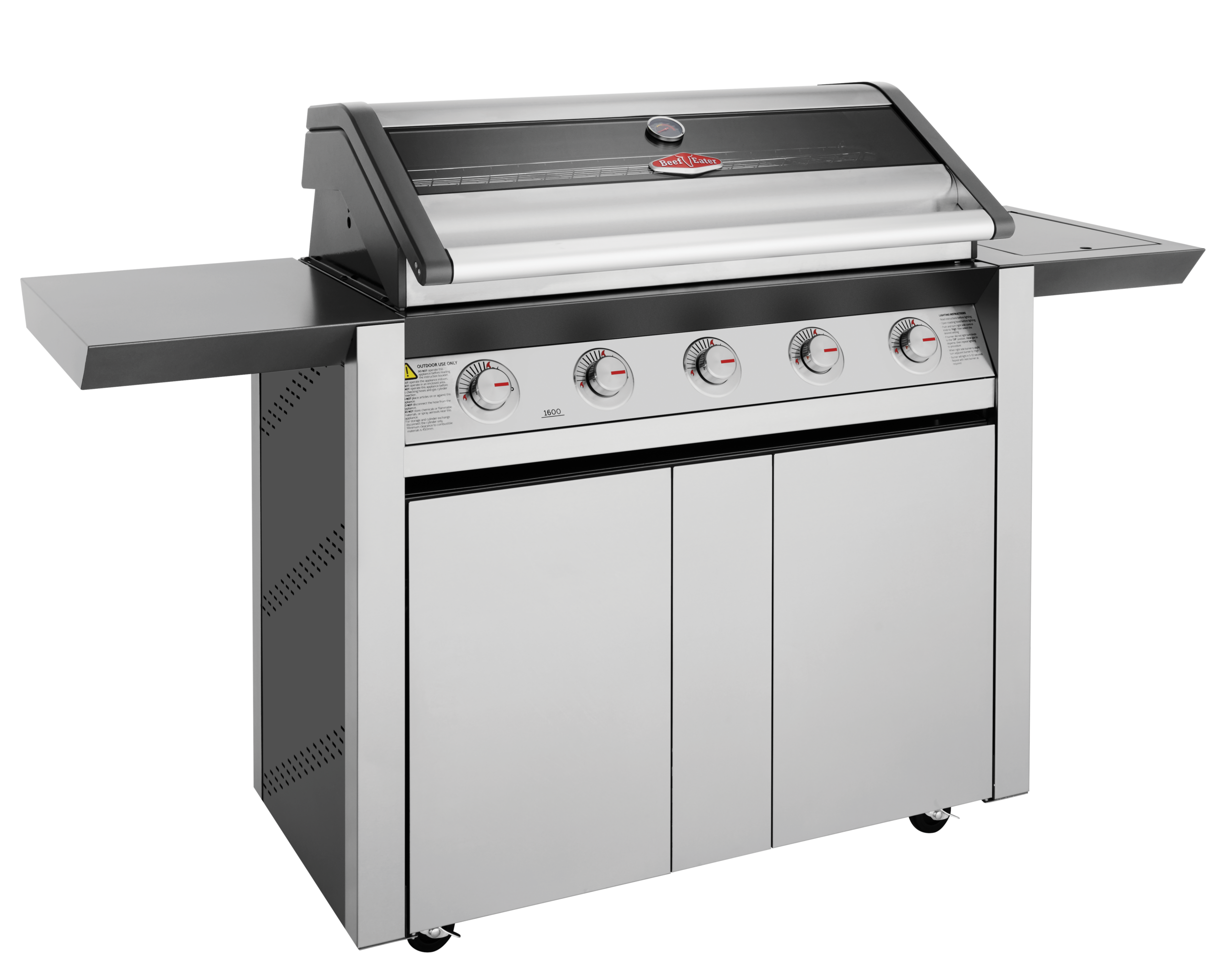 1600S Series - 5 Burner BBQ & Side Burner Trolley