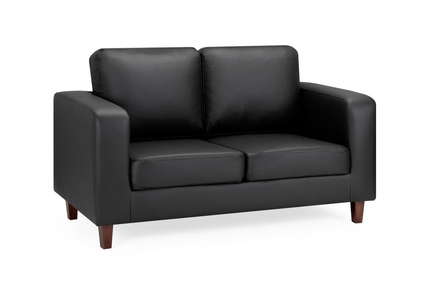 Box Sofa Black 2 Seater - Image 2