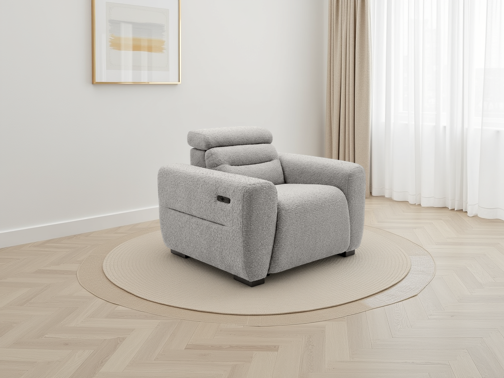 Tokyo Electric Recliner Grey Armchair