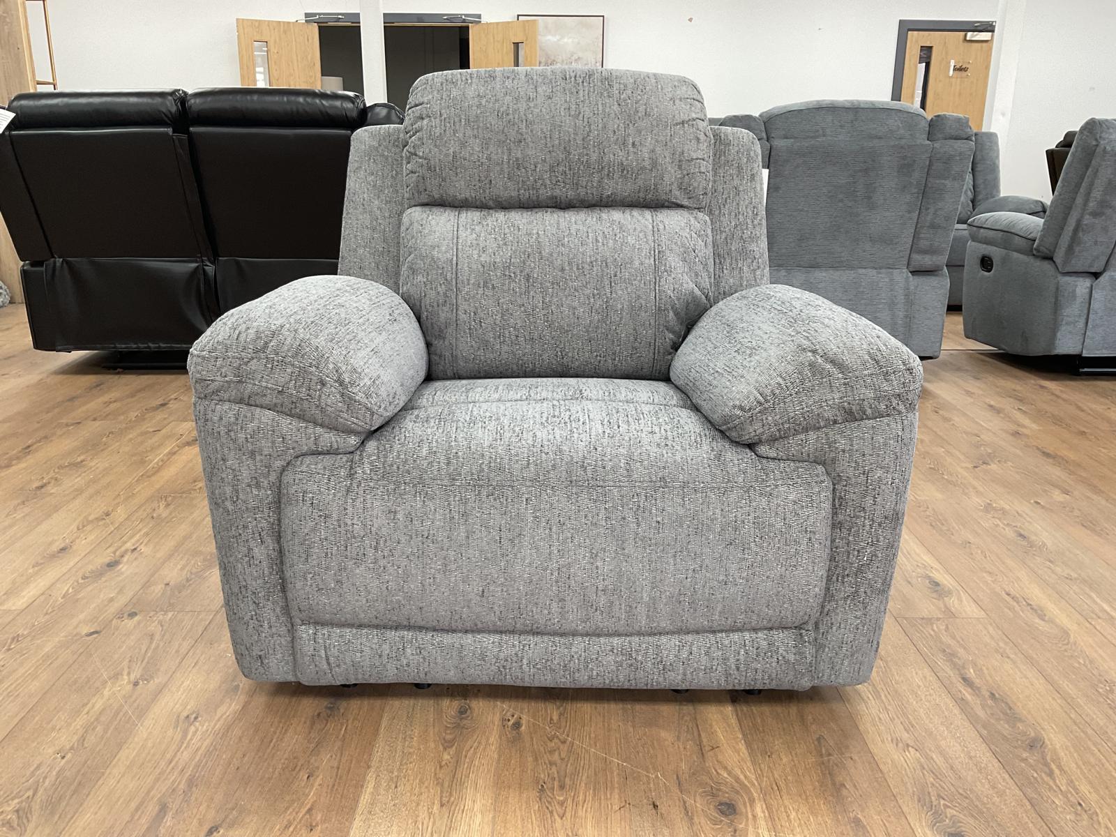 Owen Electric Recliner Sofa Grey Armchair
