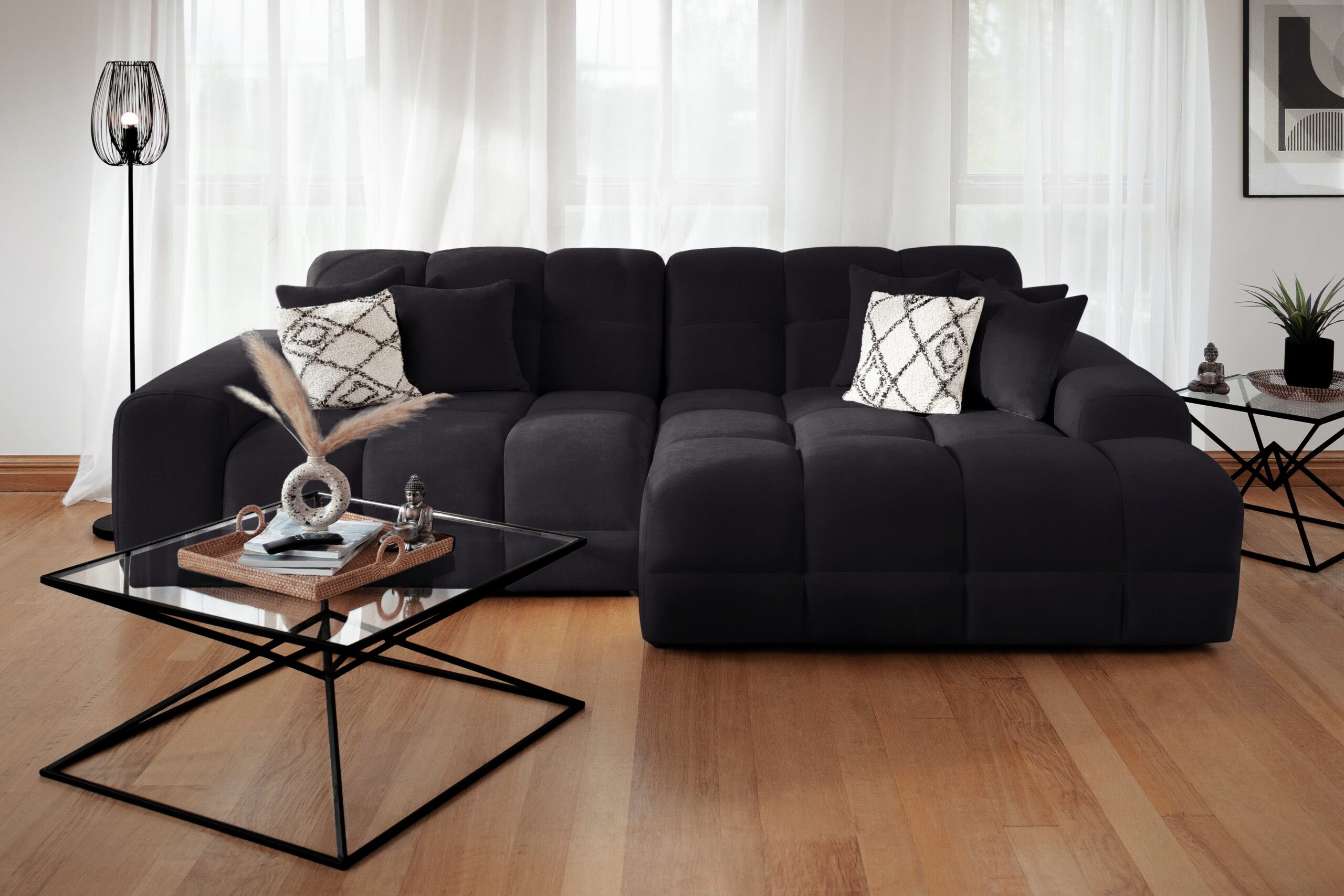 Jacob Sofa Black Right Hand Facing Corner - Image 2