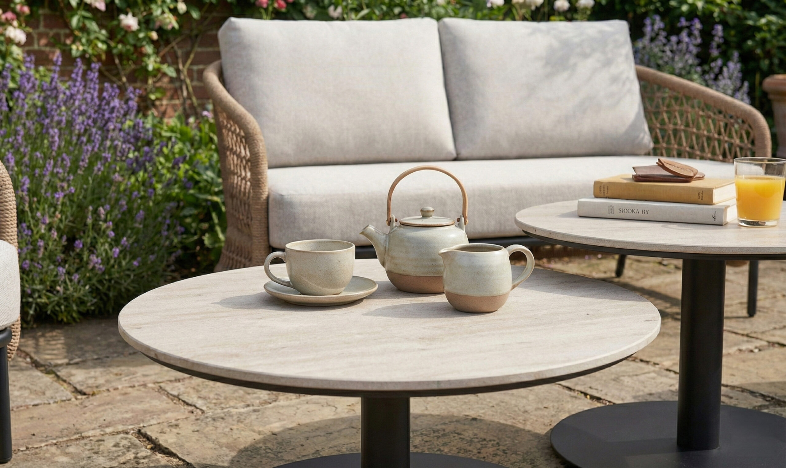 PEAKDALE - Open weave 2 Seater Sofa Set with double coffee tables - Image 3