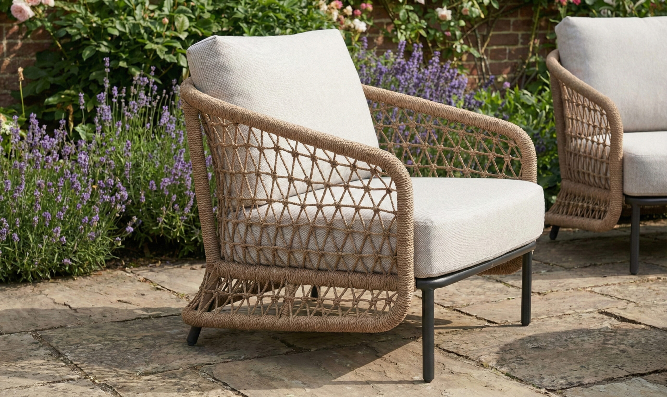 PEAKDALE - Open weave 2 Seater Sofa Set with double coffee tables - Image 6