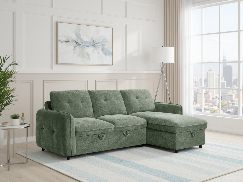 Moscow Sofabed Green Universal Corner