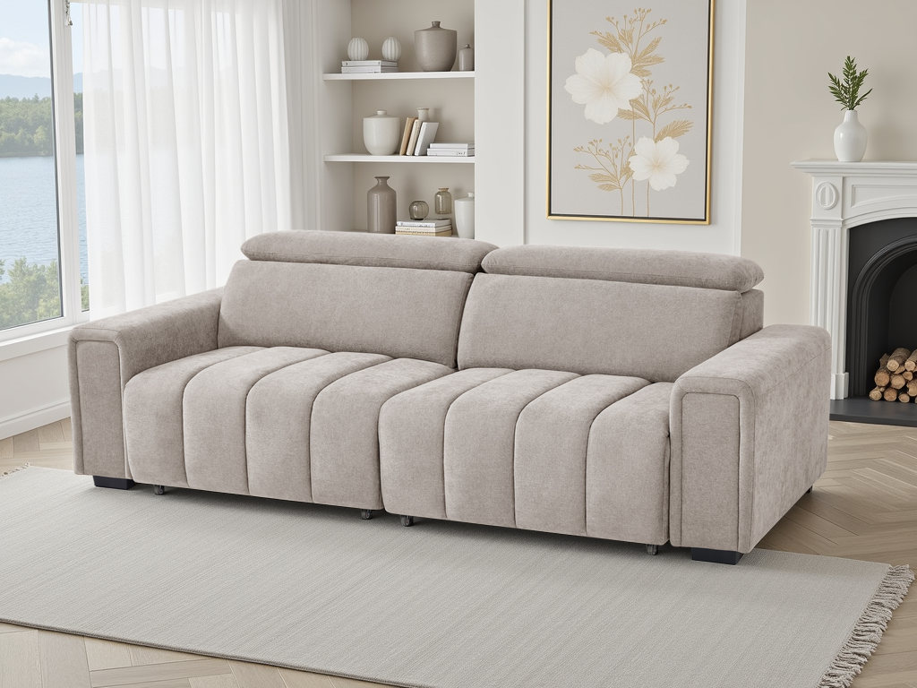 Molly Electric Sofabed Beige 3 Seater