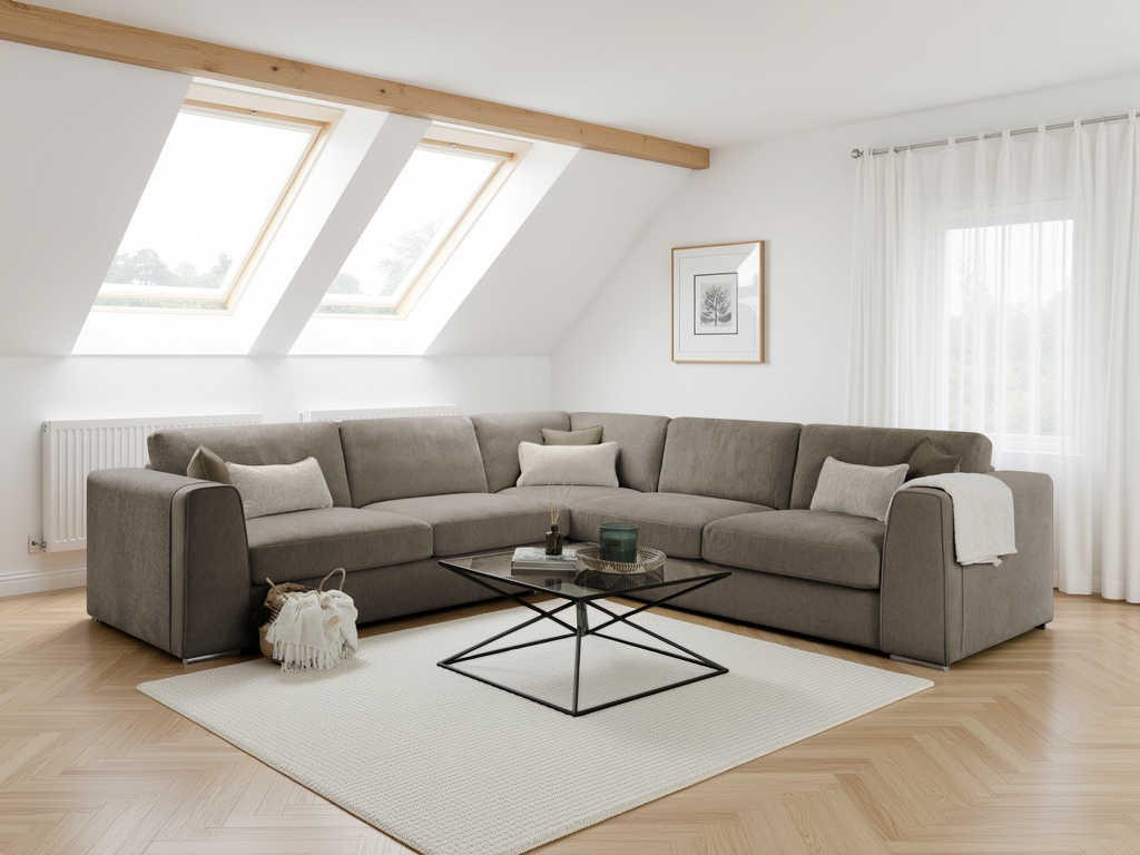 Naples Sofa Mocha Large Corner