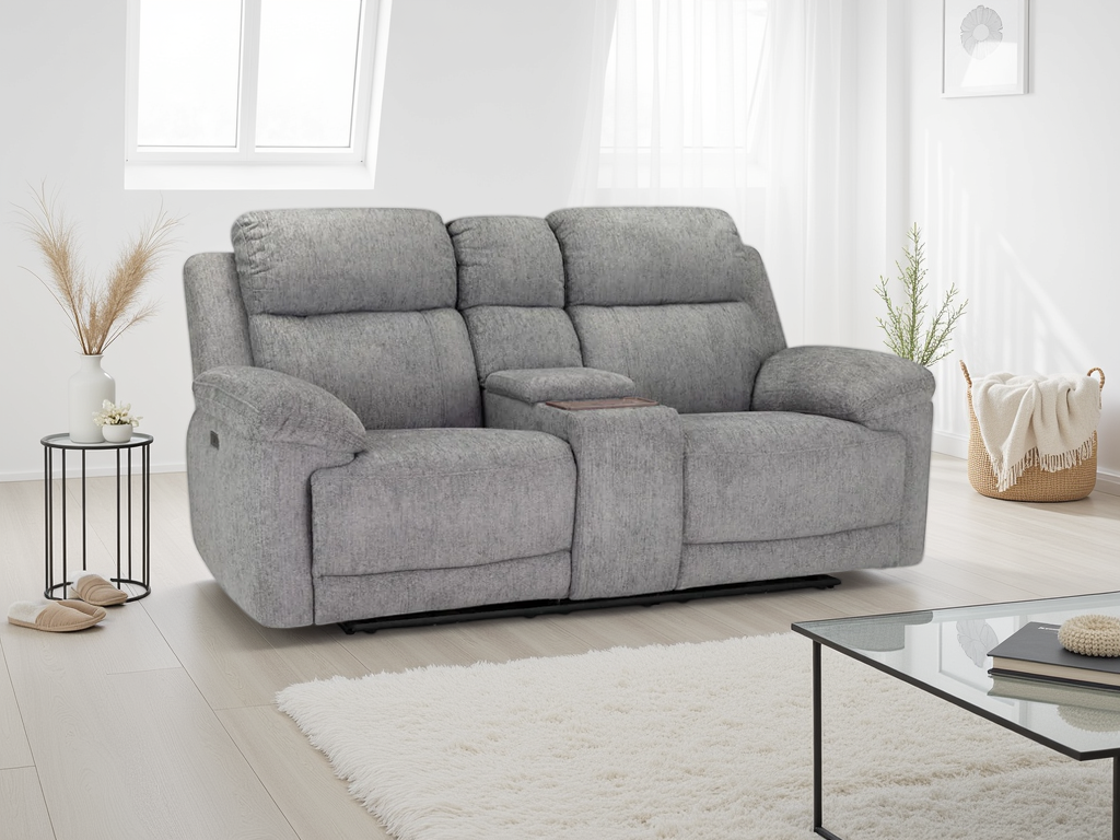 Owen Electric Recliner Sofa Grey 2 Seater