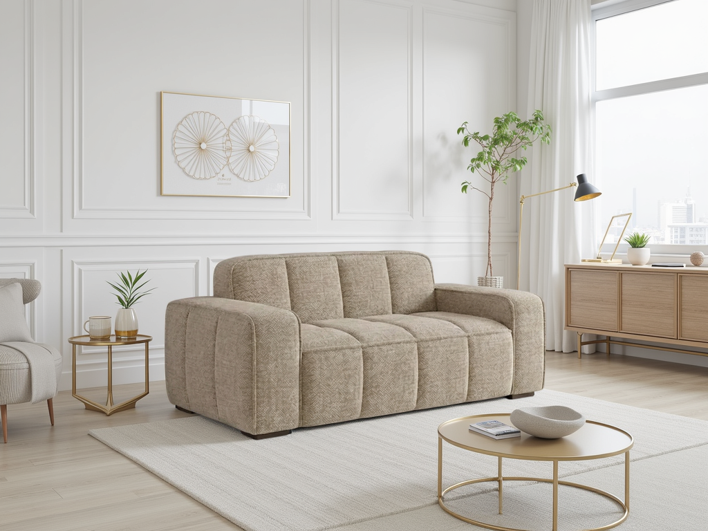 Paris Sofa Beige 2 Seater