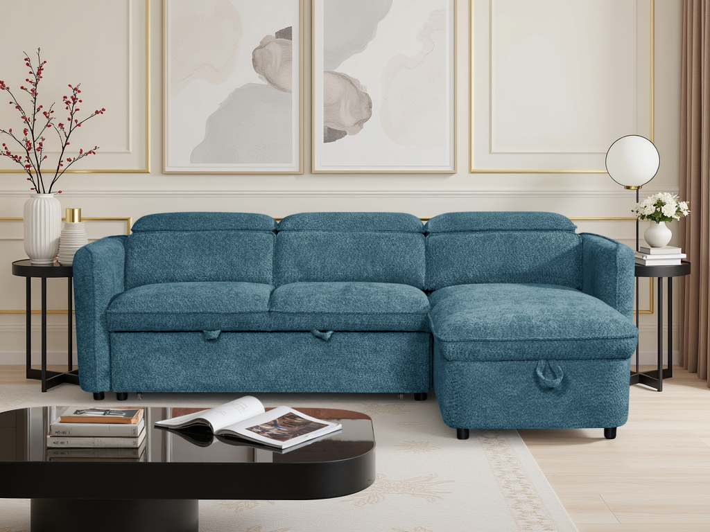 Capri Sofabed Blue Universal Corner - Image 2