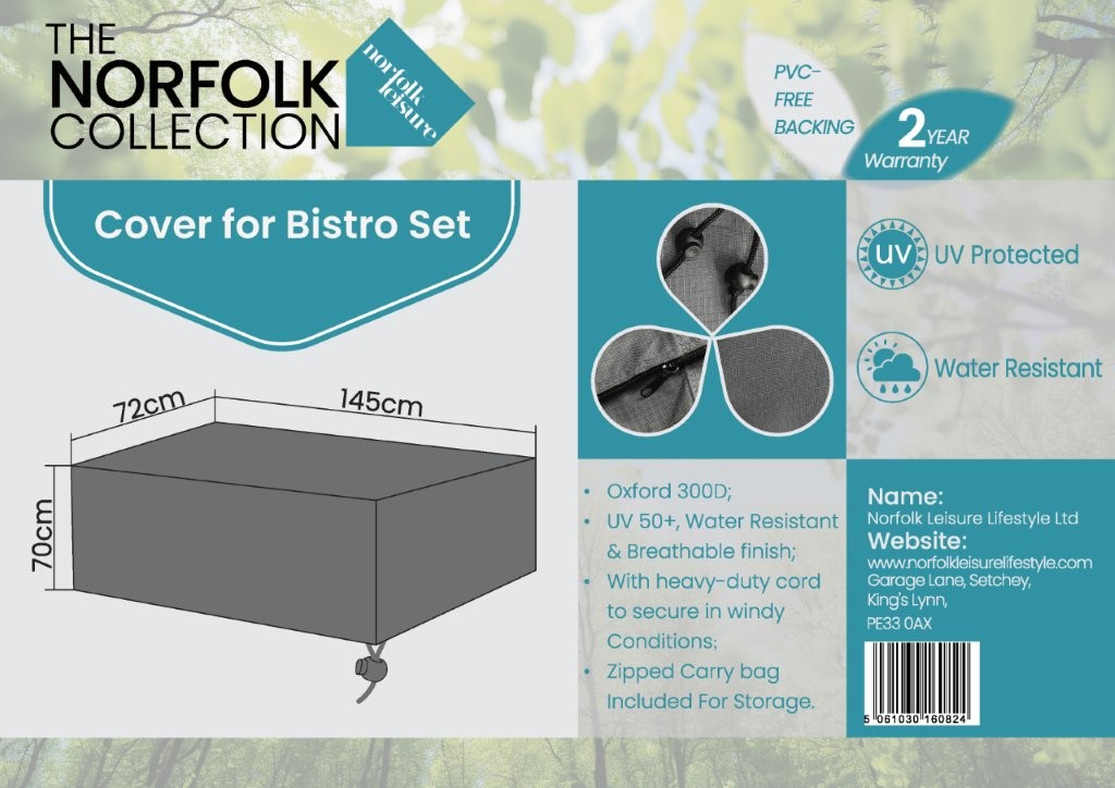 Cover Ashill Bistro - L145cm x W72cm x H70cm