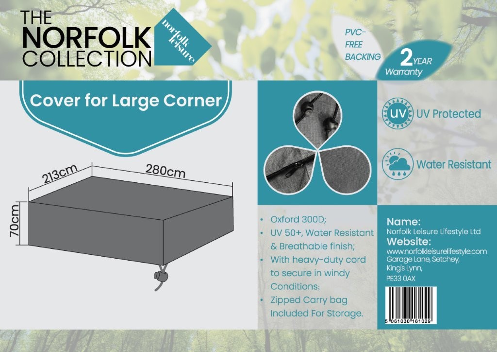 Cover Hemsby Large Corner - L280cm x W213cm x H70cm