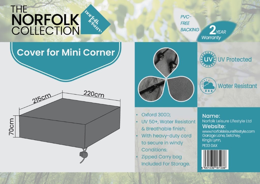 Cover Hemsby Mini Corner - L220cm x W215cm x H70cm