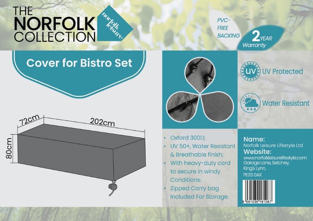 Cover Keswick Bistro - L202cm x W72cm x H80cm