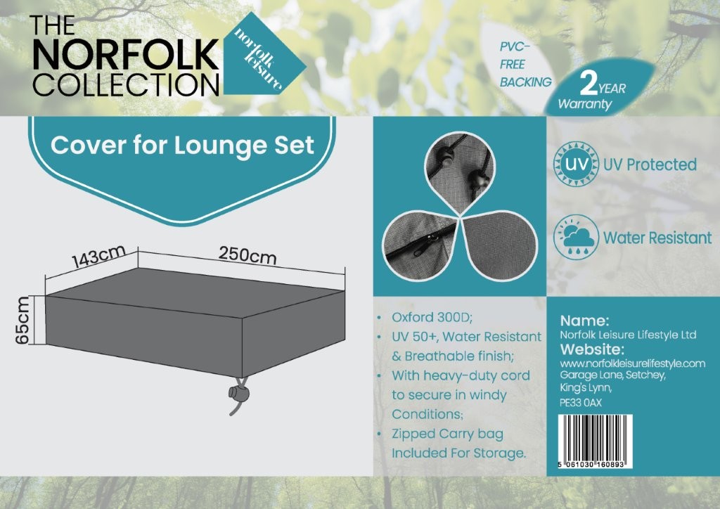 Cover Melford 3 Seater Sofa - L320cm x W170cm x H77cm