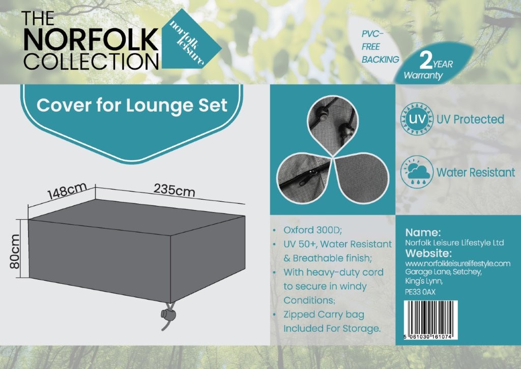Cover Keswick 2 Seater Sofa - L235cm x W148cm x H80cm