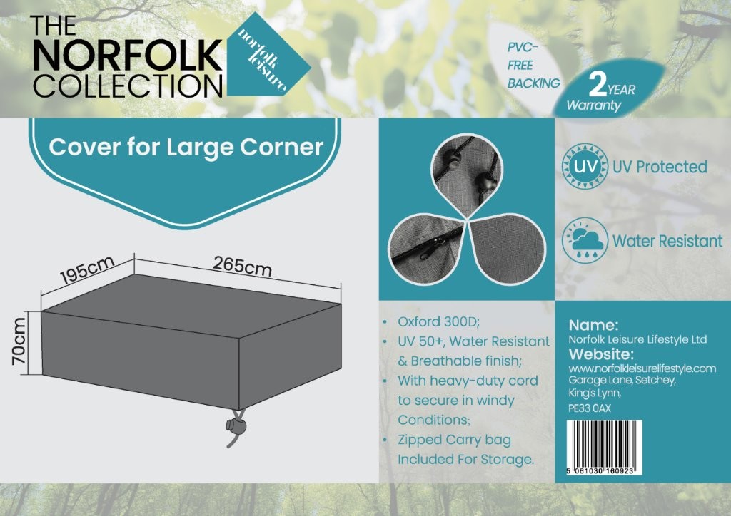 Cover Bellmount Large Corner - L265cm x W195cm x H70cm