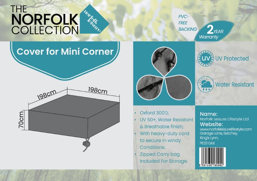 Cover Bellmount Mini Corner - L198cm x W198cm x H70cm