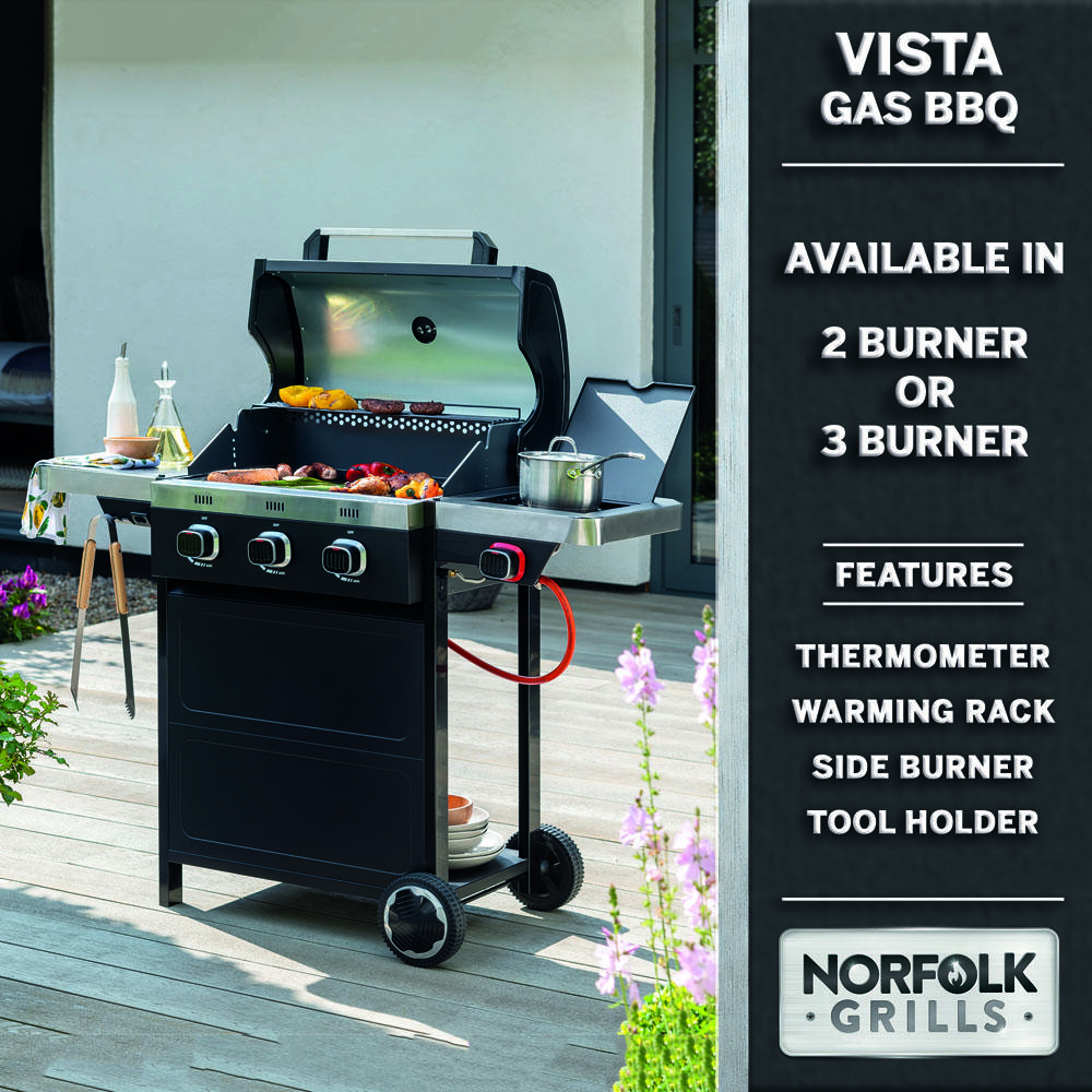 VISTA 200 GAS - 2 BURNER WITH SIDE BURNER