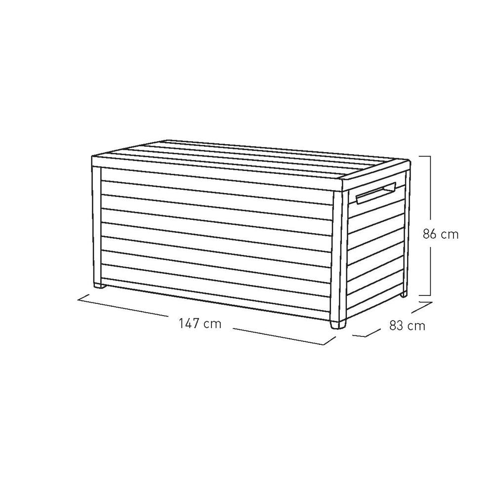 XXL Deck Box 870L Anthracite