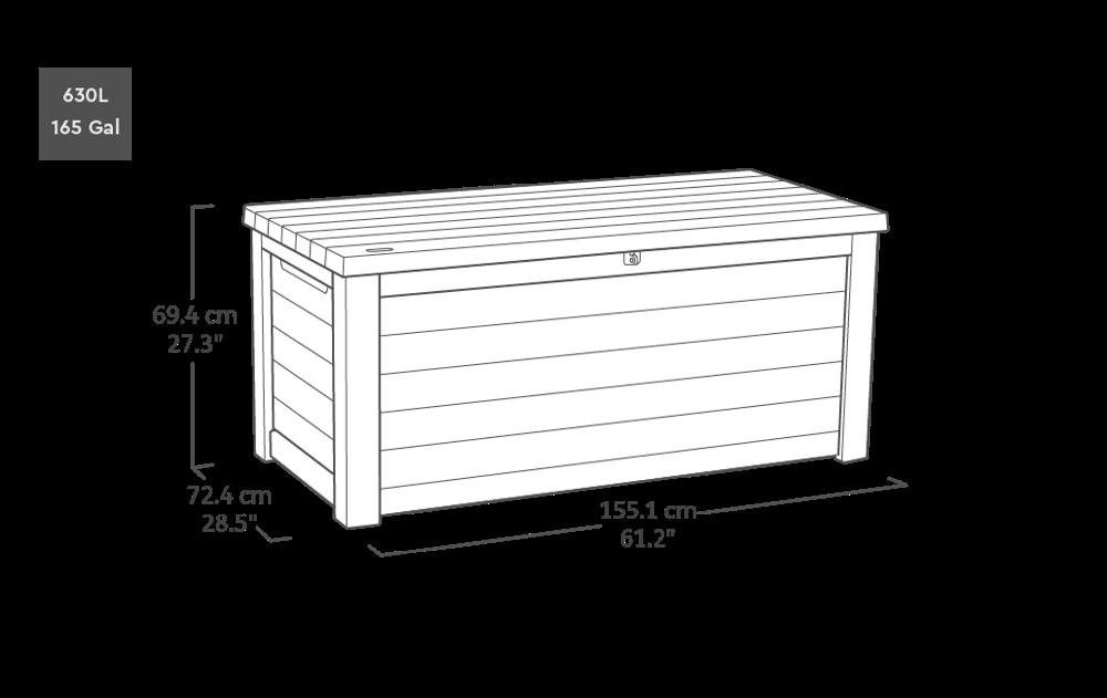 Northwood Beige Storage Box - 630L