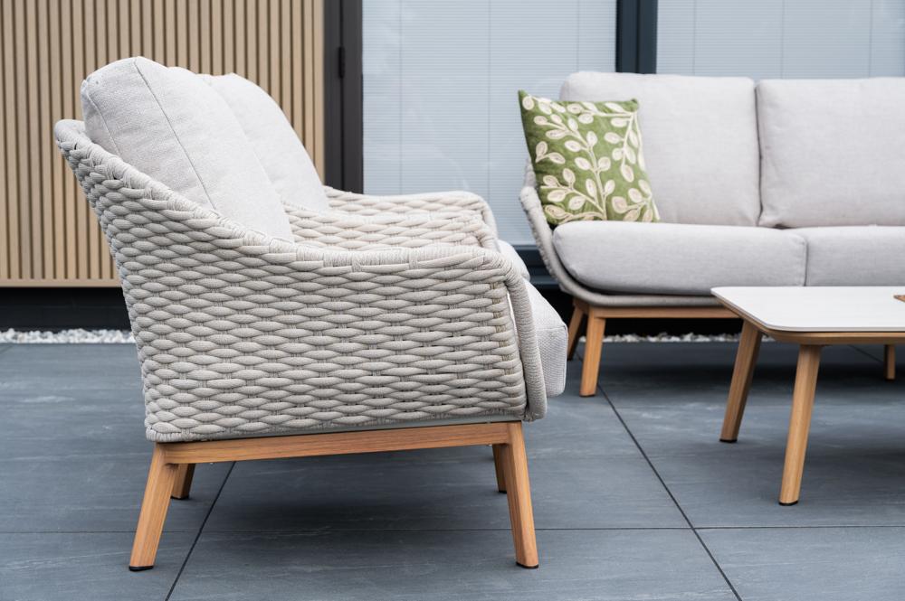 CAMBERLEY 2 Seat Lounge Set with thick Rope Weave