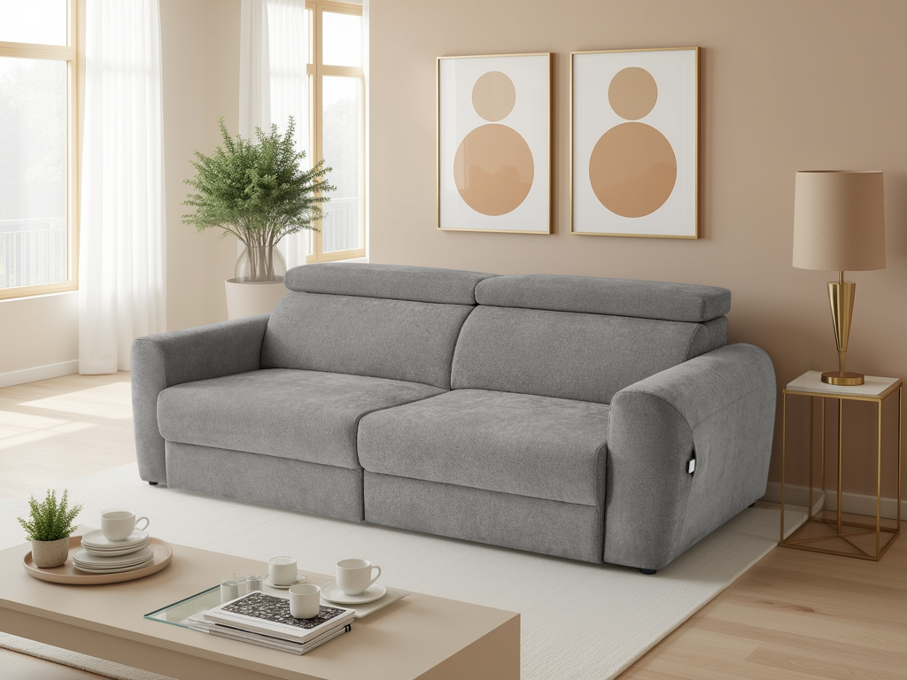 Dakota Electric Sofabed Grey 3 Seater