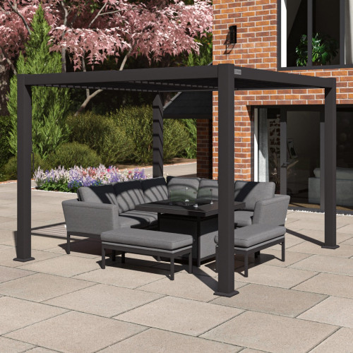 Como Pergola Aluminium Square 30x30 Frame Only - Grey