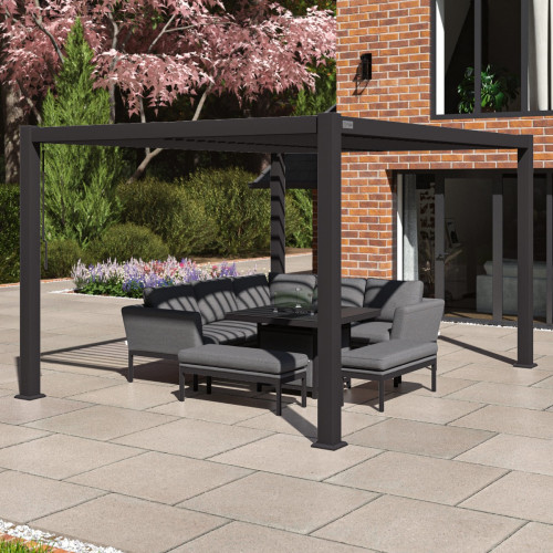 Como Pergola Aluminium Rectangular 30x40 - Frame Only - Grey